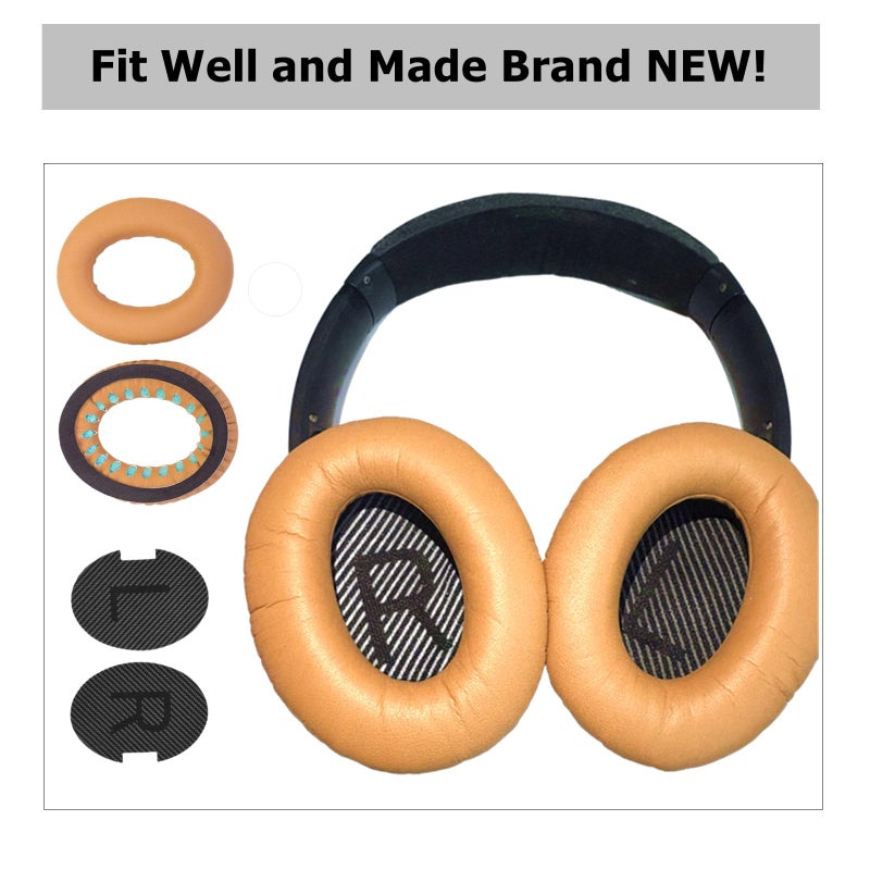 Cypher.V Headphones Replacement Ear Pads,for Bose Quietcomfort QC15 QC25 QC35 35 ii (Yellow) - Image 4
